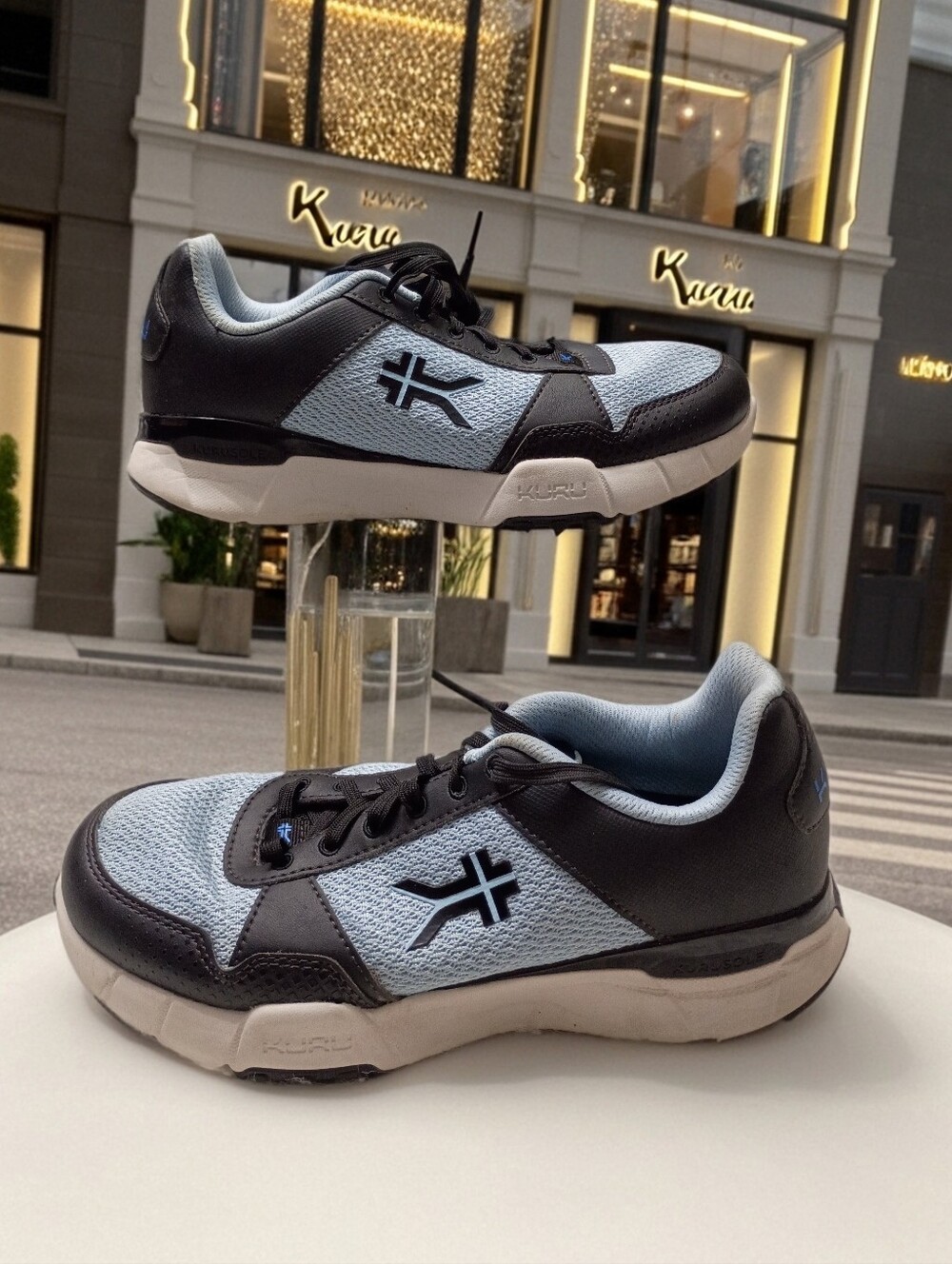 Kuru Quantum 2 Black/Blue Plantar Fascitis Orthopedic Support Walking Work Shoes
